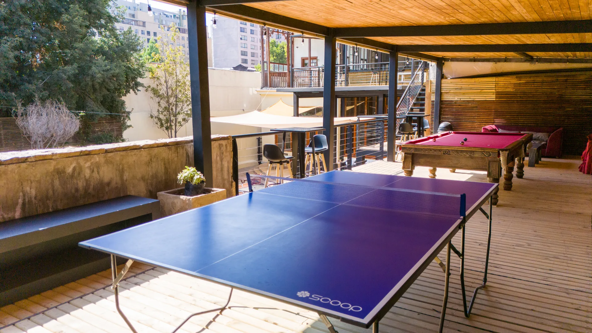 Garden & Patio at Happy Hostel Santiago — photo 15